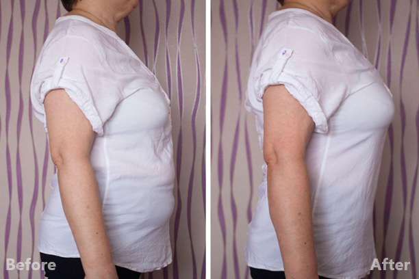 Side-by-side comparison showing improved silhouette and enhanced results